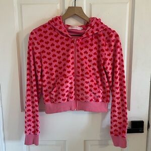 Jennifer’s body velour heart cropped jacket